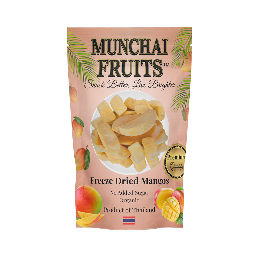 Munchai Fruits™ - Freeze-Dried Mango Family Size - 100 grams/3.5oz