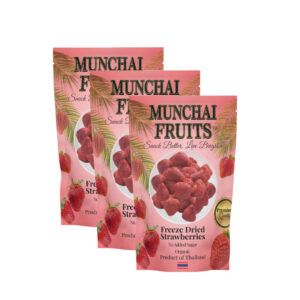 Munchai Fruits™ - Freeze-Dried Strawberries: 3 Pack 100 grams/3.5oz